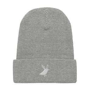 Women's waffle beanie for snowboarding and outdoor grey