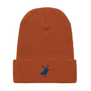 Men's waffle beanie for snowboarding and outdoor rust orange